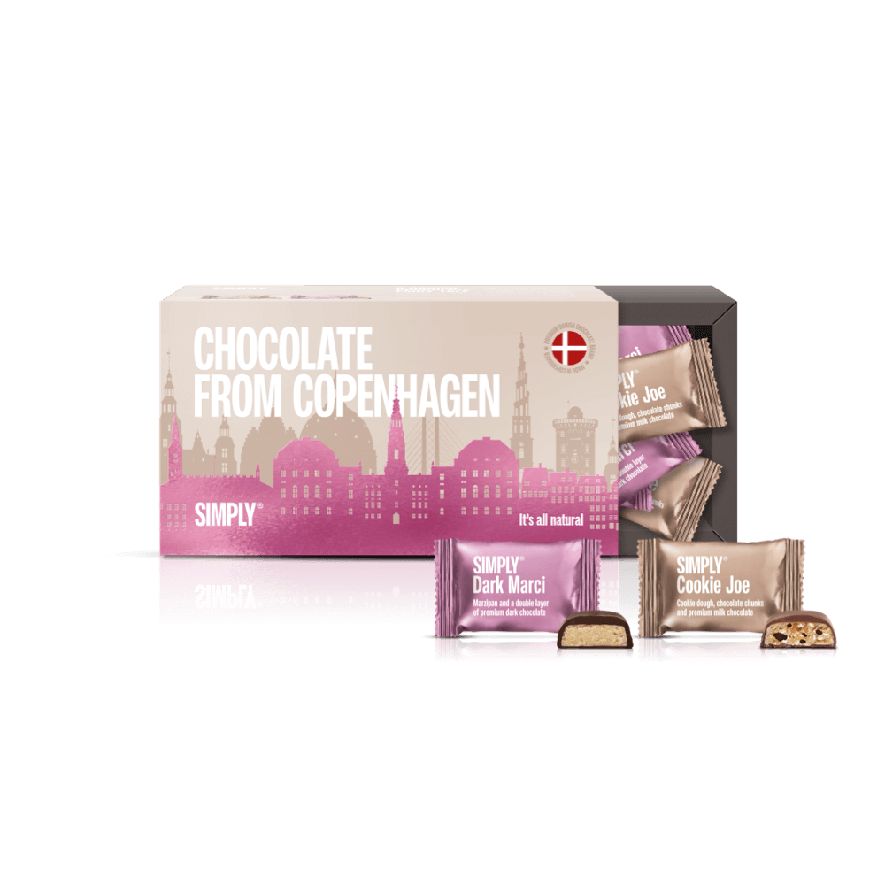Chocolade Geschenkdoos 180g - Chocolade uit Kopenhagen Pink Edition