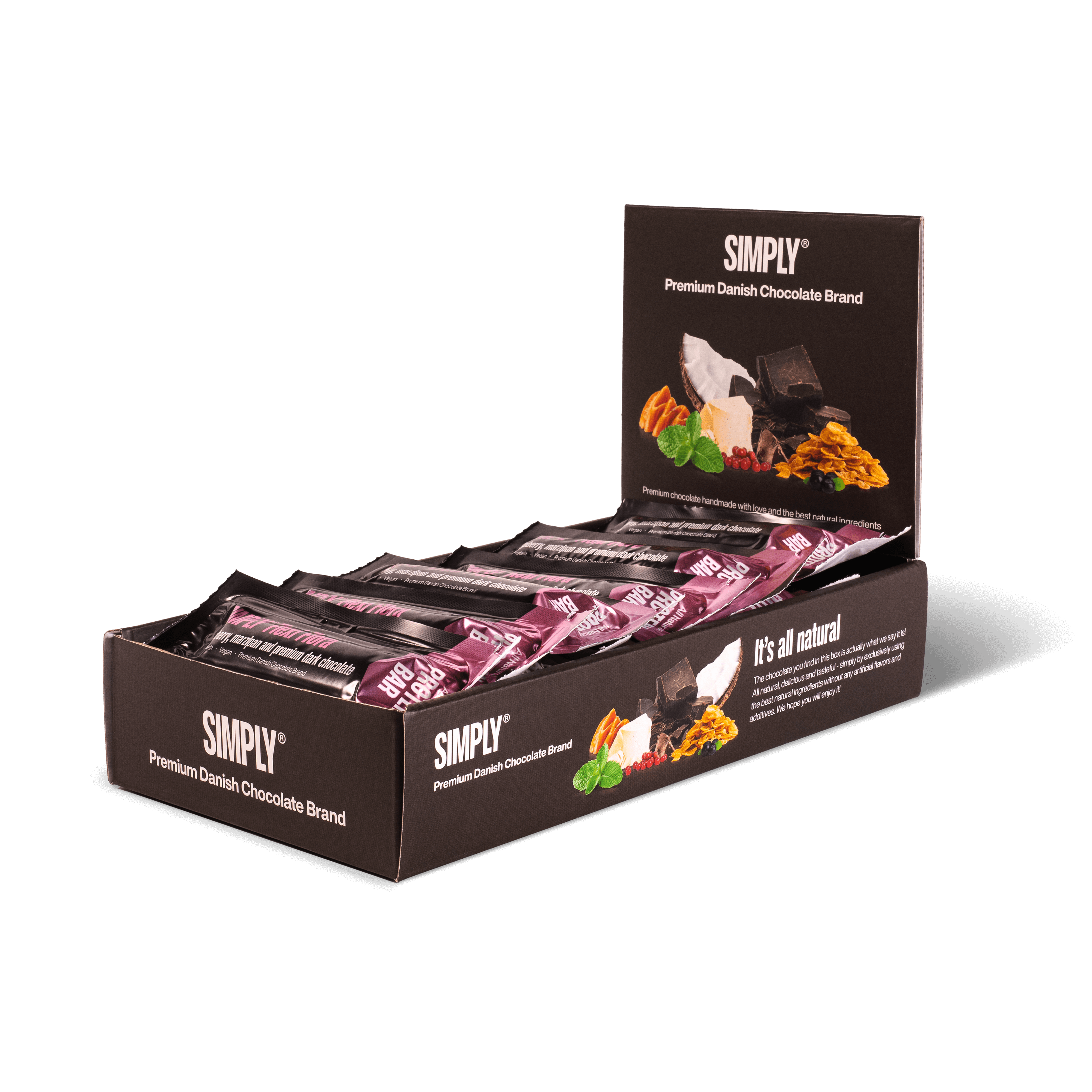 Chocolade Eiwitreep doos 15 stuks - Simply® Flexi Flora