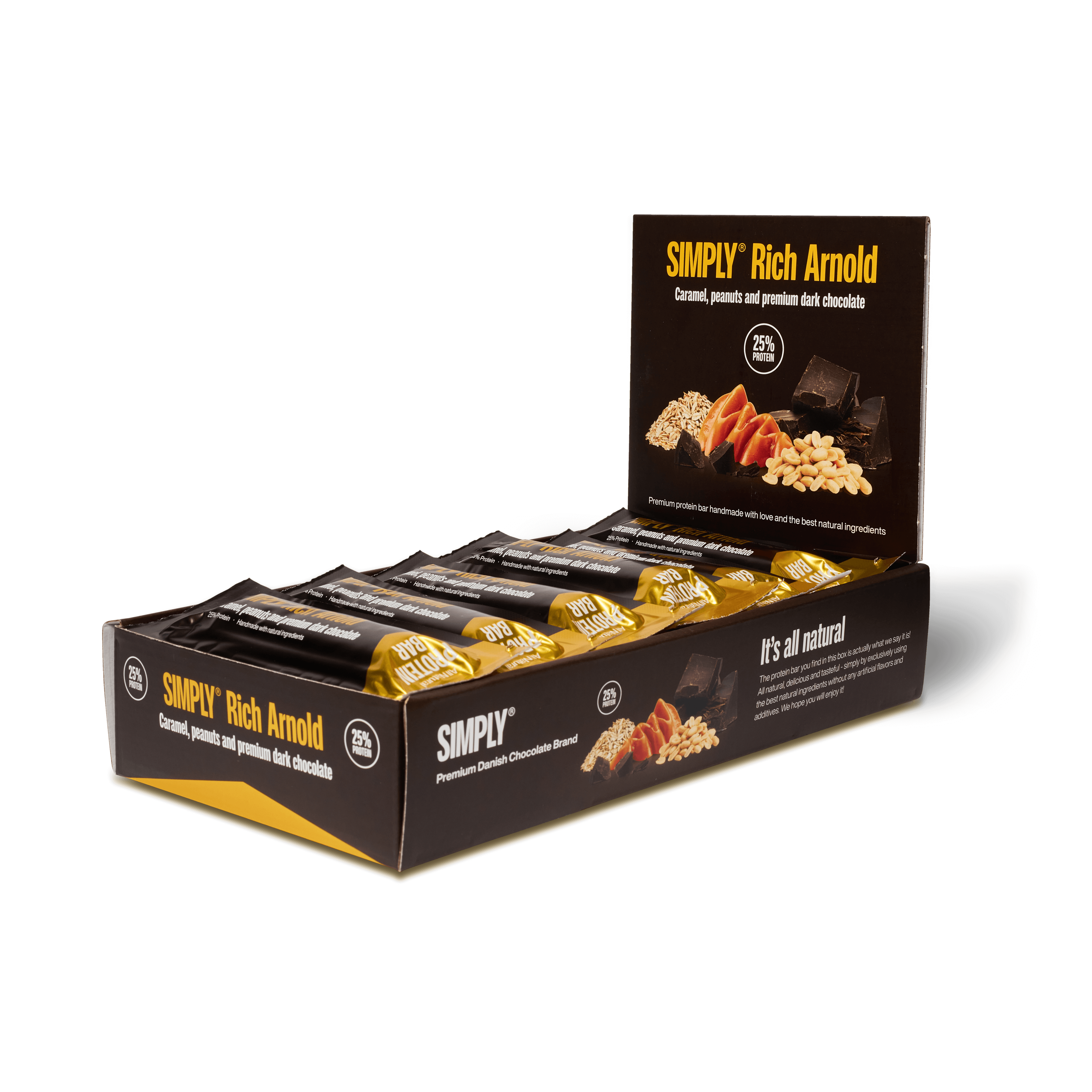 Chocolade Eiwitreep doos 15 stuks - Simply® Rich Arnold