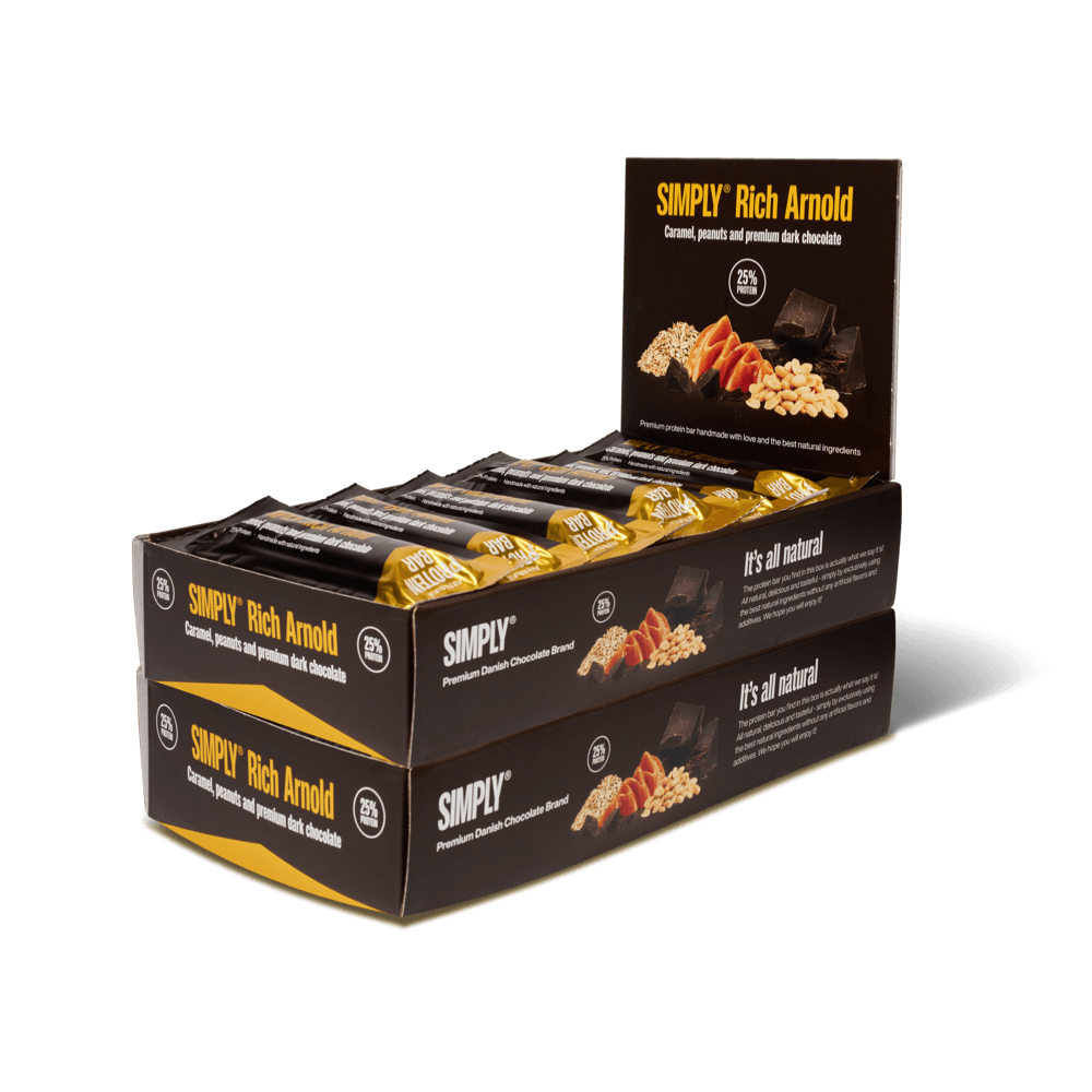 Chocolade Eiwitreep doos 30 stuks - Simply® Rich Arnold