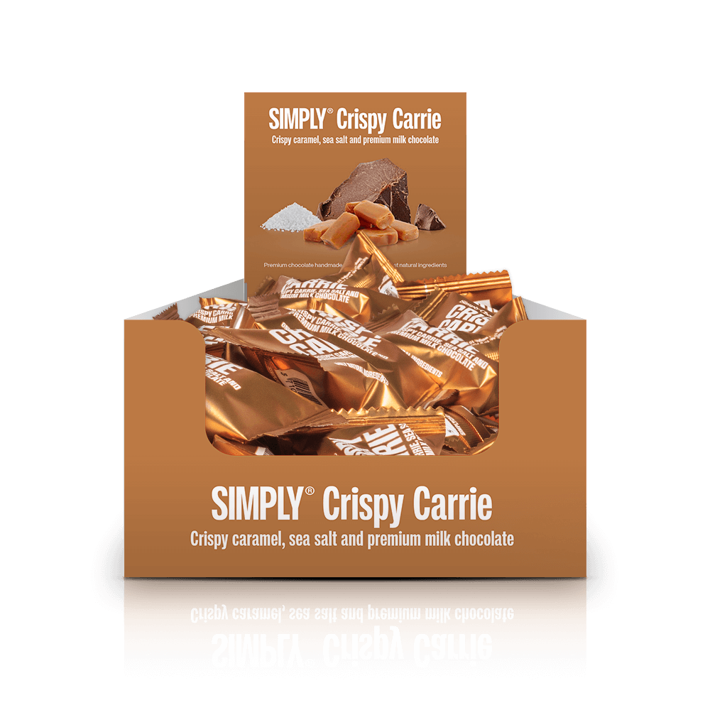 Simply® Krokante Carrie - 75 Bites | Krokante karamel, zeezout en premium melkchocolade - Box of Bites - Simply®