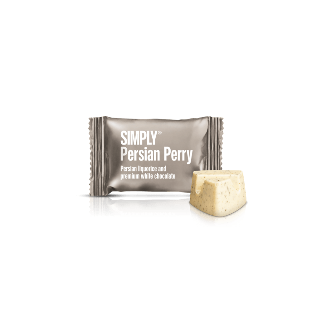Simply® Perzische Perry - 75 Bites | Perzische drop en premium witte chocolade - Box of Bites - Simply®