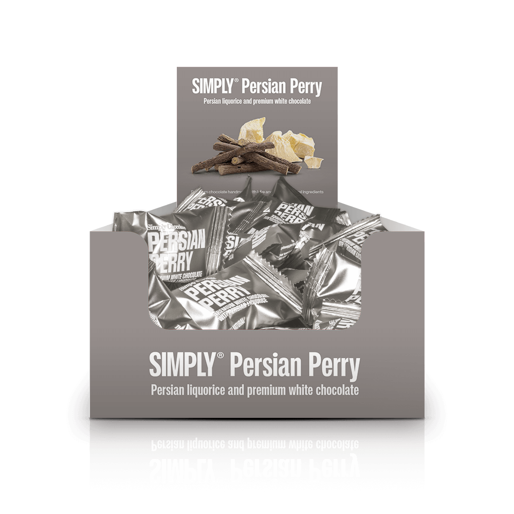 Simply® Perzische Perry - 75 Bites | Perzische drop en premium witte chocolade - Box of Bites - Simply®