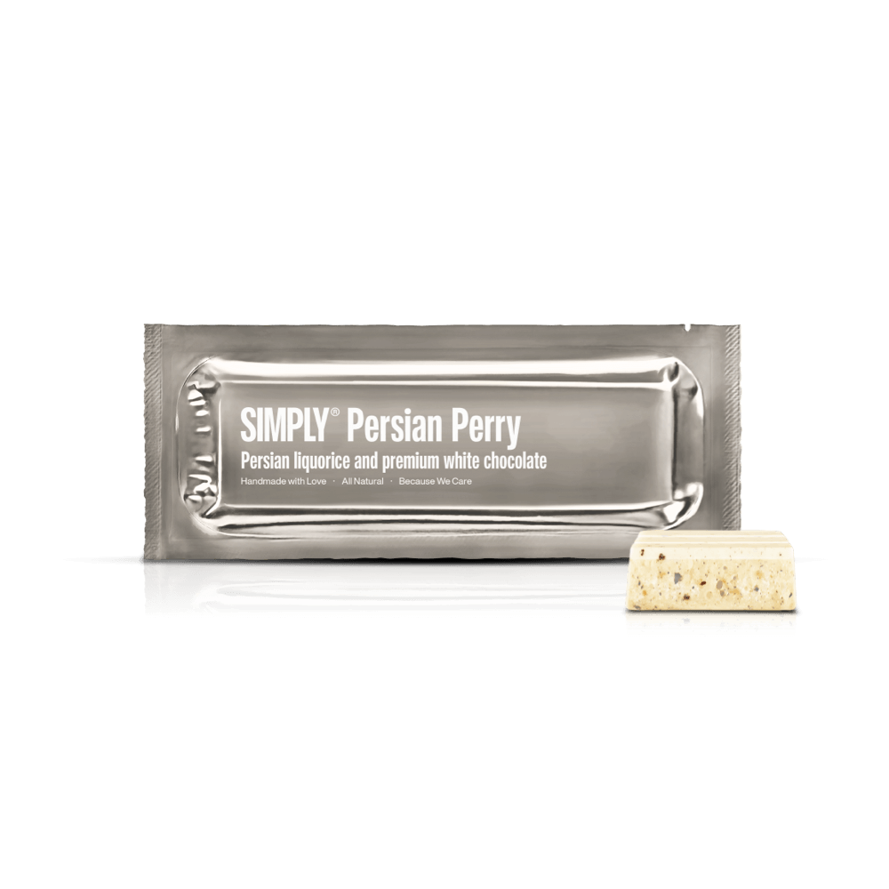 Simply® Perzische Perry | Perzische drop en premium witte chocolade - Chocoladerepen - Simply®