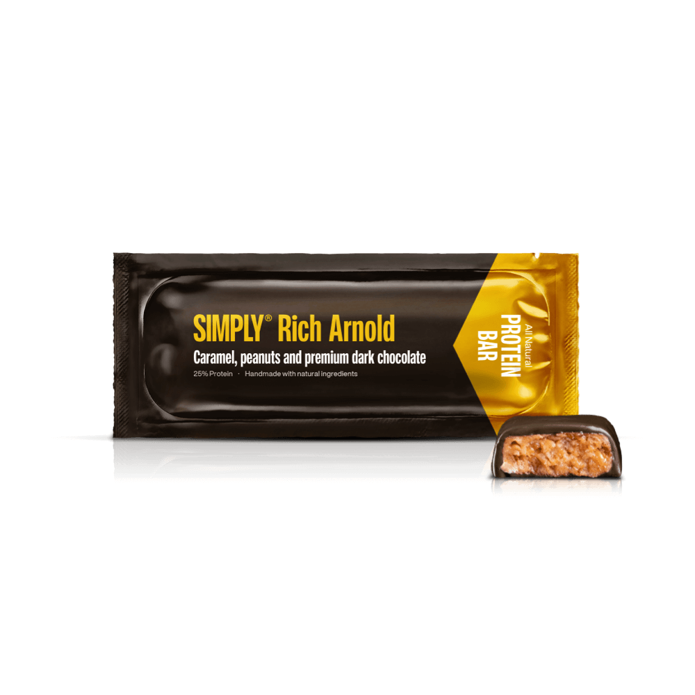 Simply® Rich Arnold Proteïnereep | Karamel, pinda's en premium pure chocolade - Eiwitrepen - Simply®