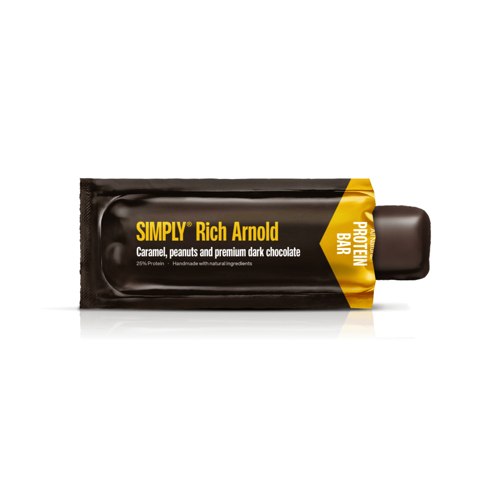 Simply® Rich Arnold Proteïnereep | Karamel, pinda's en premium pure chocolade - Eiwitrepen - Simply®