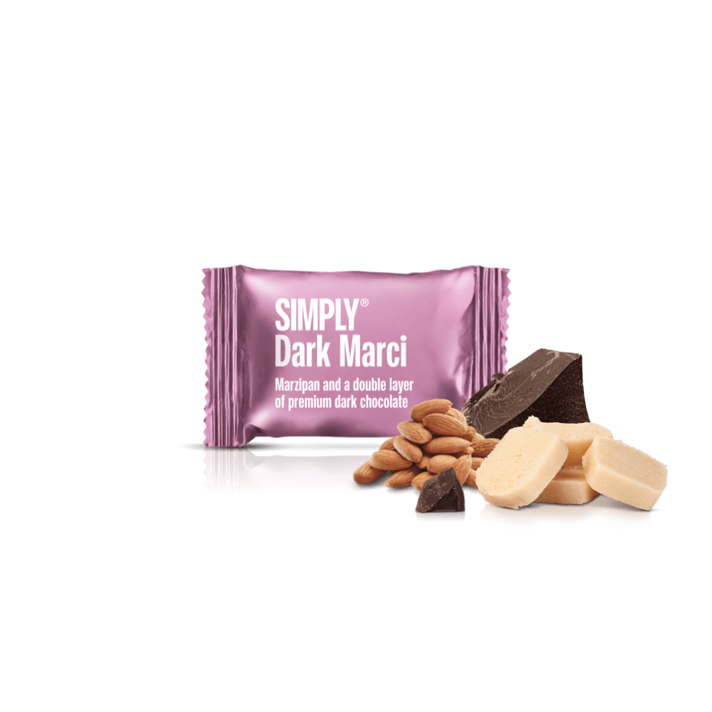 Chocolate Bites doos - 750g - 75 stuks - Simply® Dark Marci
