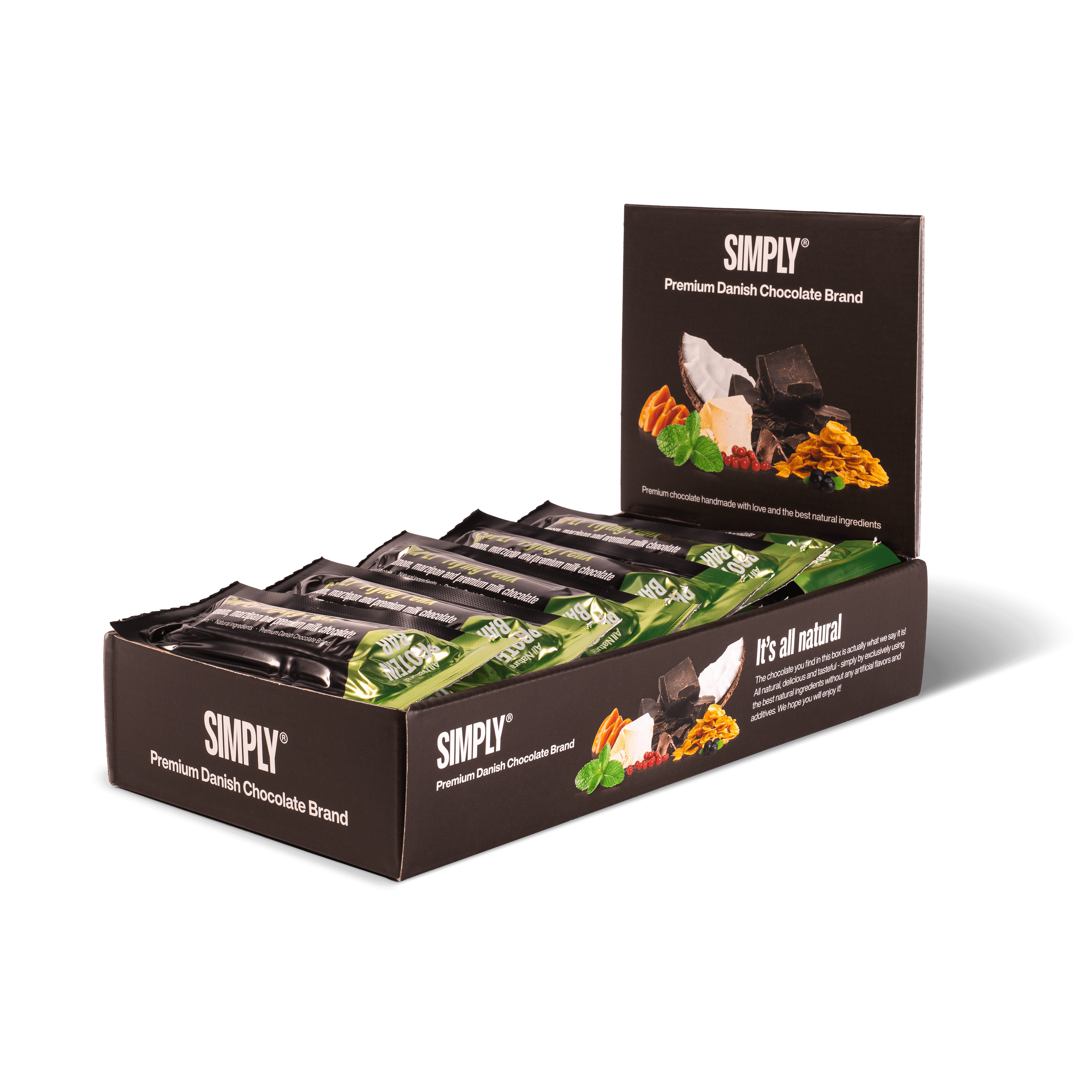 Chocolade Eiwitreep doos 15 stuks - Simply® Flying Felix