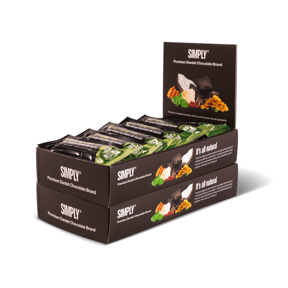 Chocolade Eiwitreep doos 30 stuks - Simply® Flying Felix