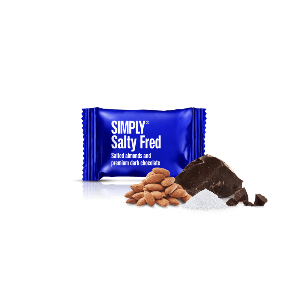 Chocolate Bites doos - 750g - 75 stuks - Simply® Salty Fred