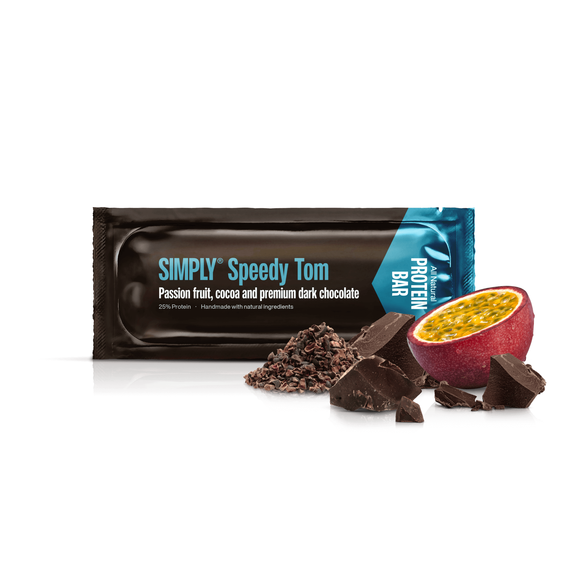 Chocolade Eiwitreep doos 15 stuks - Simply® Speedy Tom