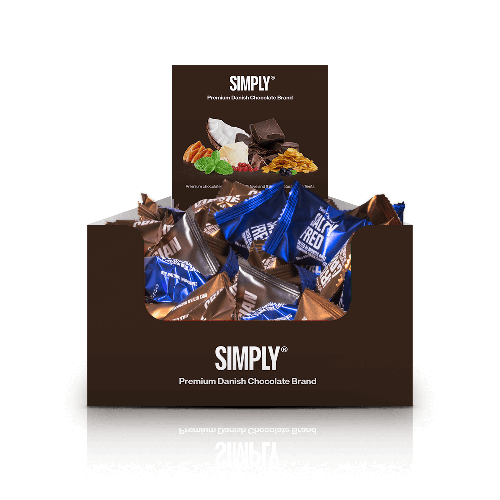 Vaste Mix - 75 Bites | Een populaire mix van lichte, pure en melkchocolade - Box of Bites - Simply®