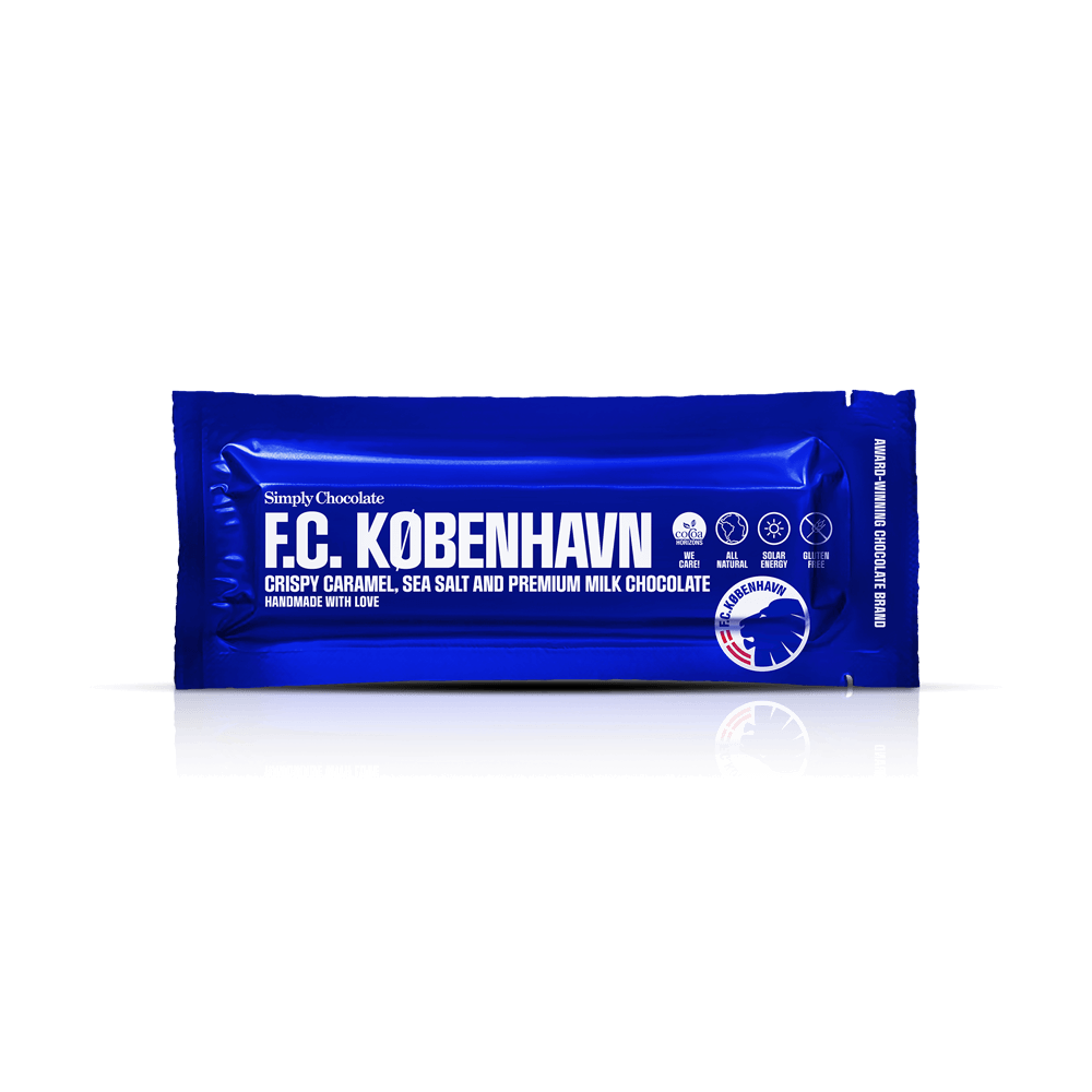 F.C. Kopenhagen | Krokante karamel, zeezout en melkchocolade - Chocoladerepen - Simply®