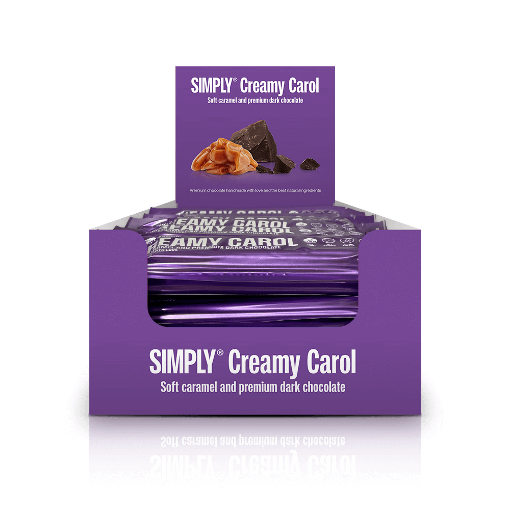 Simply® Romige Carol | Zachte karamel en premium pure chocolade - Chocoladerepen - Simply®
