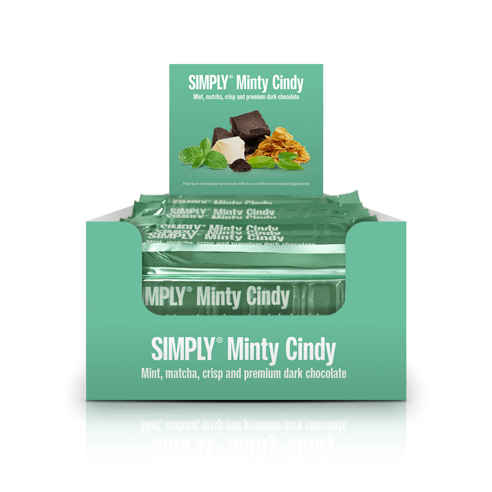 Simply® Minty Cindy | Munt, matcha thee, knapperige en premium pure chocolade - Chocoladerepen - Simply®