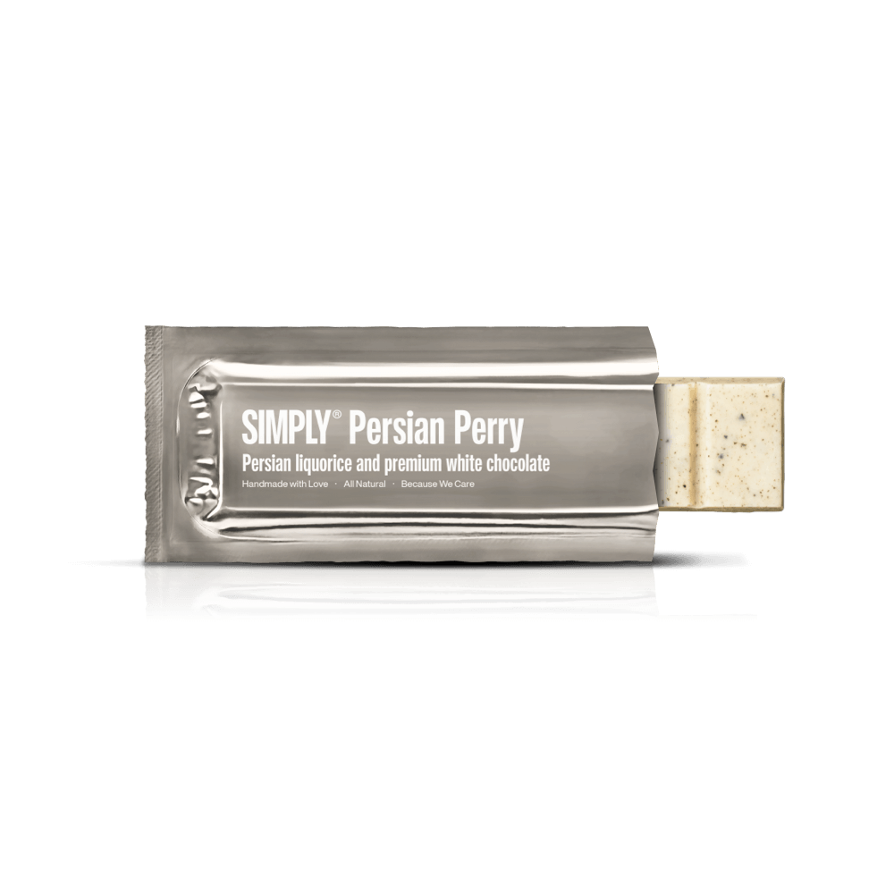 Simply® Perzische Perry | Perzische drop en premium witte chocolade - Chocoladerepen - Simply®
