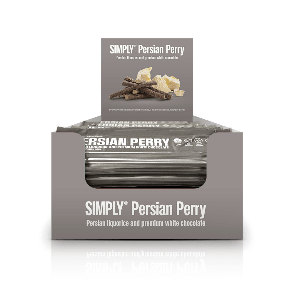 Simply® Perzische Perry | Perzische drop en premium witte chocolade - Chocoladerepen - Simply®