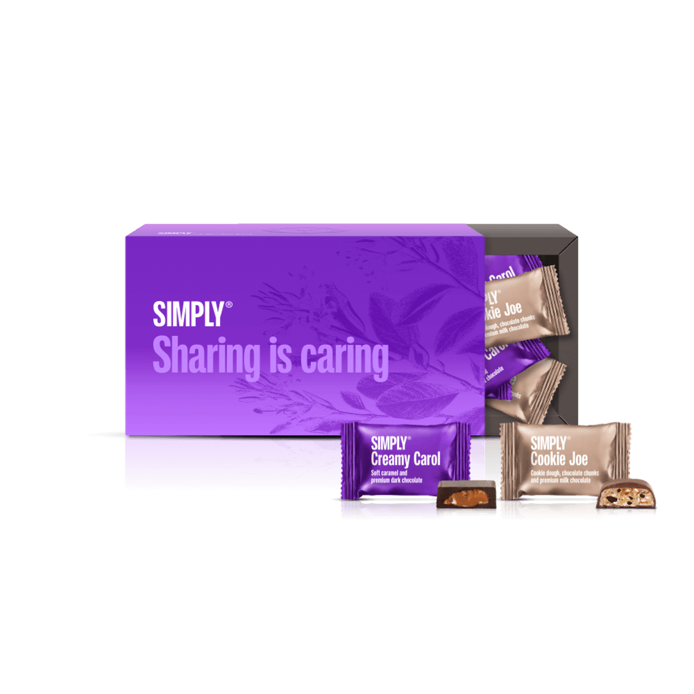 Sharing is caring Geschenkdoos met 18 stuks. Bites - Blokjesdoos - Simply®