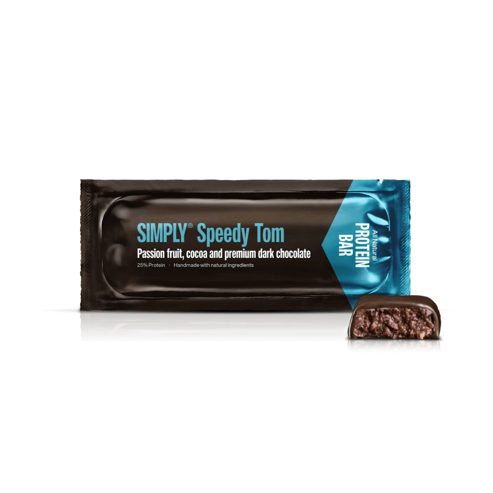 Simply® Speedy Tom Proteïnereep | Acai, cacao, passievrucht en premium pure chocolade - Eiwitrepen - Simply®
