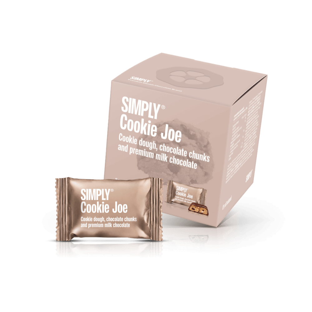 Simply® Cookie Joe - Geschenkdoos met 9 Hapjes | Koekjesdeeg, chocoladestukjes en premium melkchocolade - Single Cubes - Simply®
