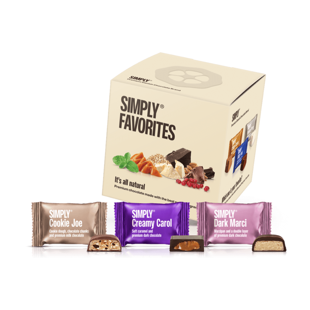 Simply® Favorites - Geschenkdoos met 9 Bites | Proef onze favorieten - Enkele Kubussen - Simply®